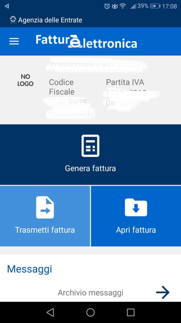 L'App Fatturae dell'Agenzia delle entrate per fattura elettronica