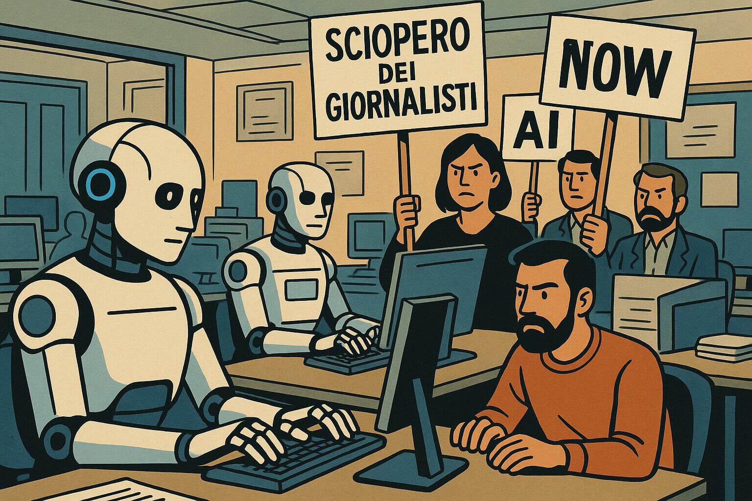 Perché molti giornali scioperano e che c’entra l’AI