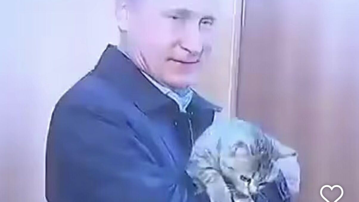 Screenshot di AgendaDigitale.eu da un video diffuso su Instagram da diversi account filorussi dedicati al presidente Putin