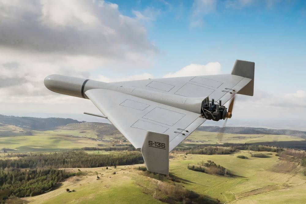 Military,Drone,Shahed-136,(geran-2),Flying,In,The,Air.,Uav,Combat