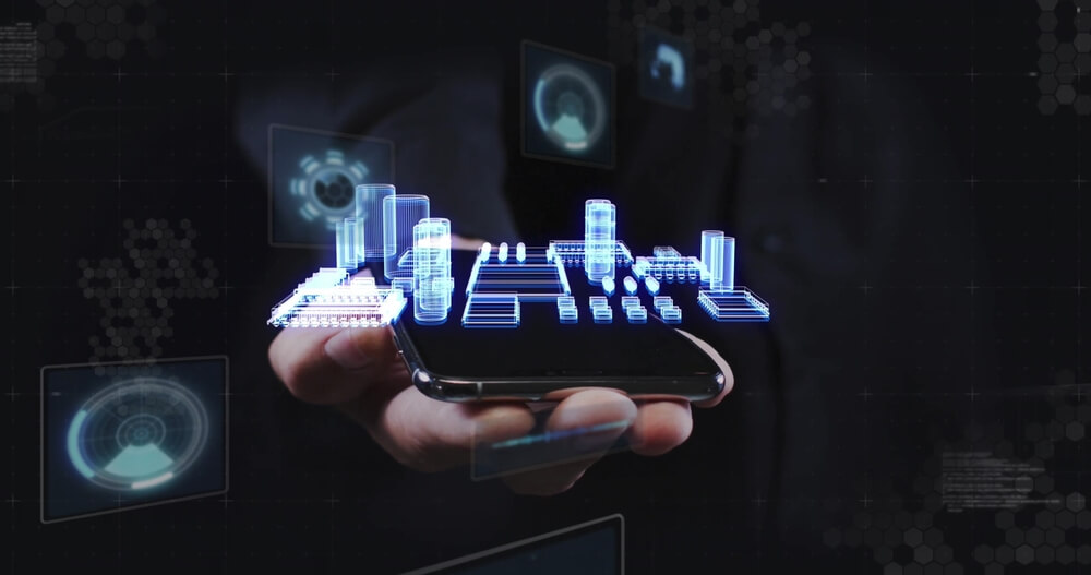 Image,Of,Computing,Board,And,Data,Processing,Over,Hand,Of
