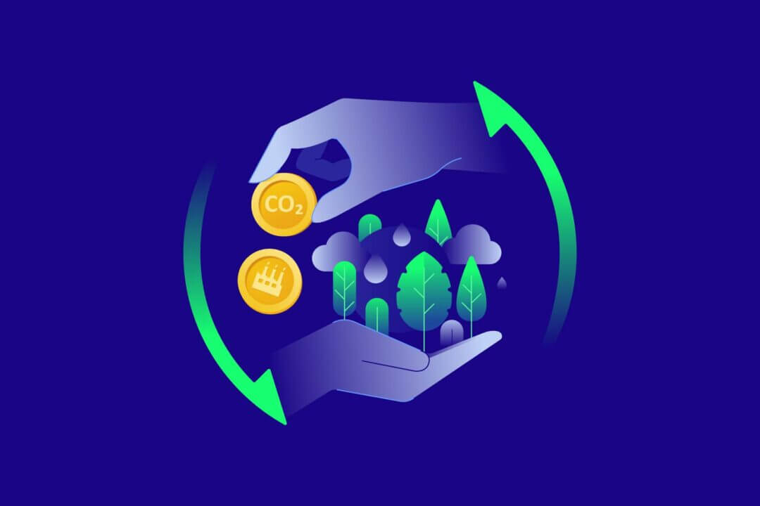 Carbon,Credit,Markets,Exchange,Concept,Illustration