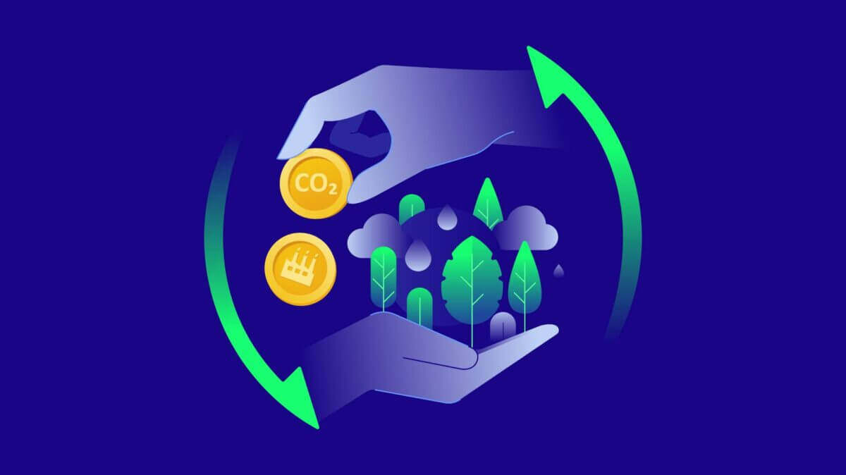 Carbon,Credit,Markets,Exchange,Concept,Illustration