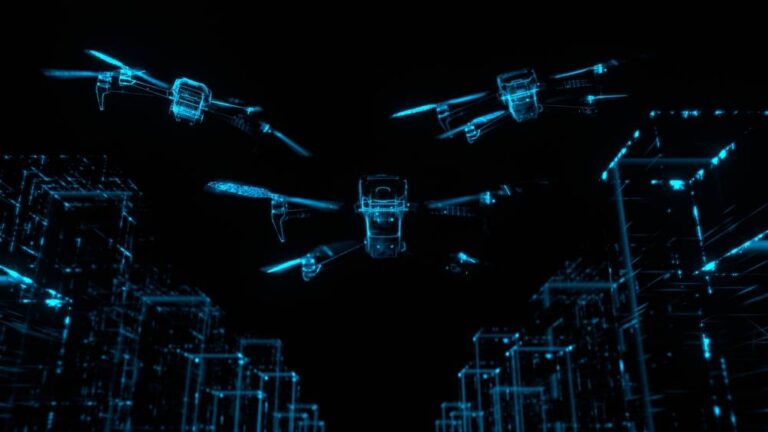 Drone,Group,Control,System,,High-tech,Technology,,Military,Technology,,Background,,3d