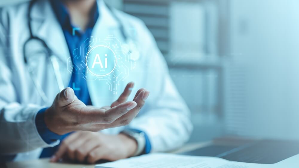 Healthcare,,Ai,,Artificial,Intelligence,,A,Doctor,Holding,A,Holographic,Ai