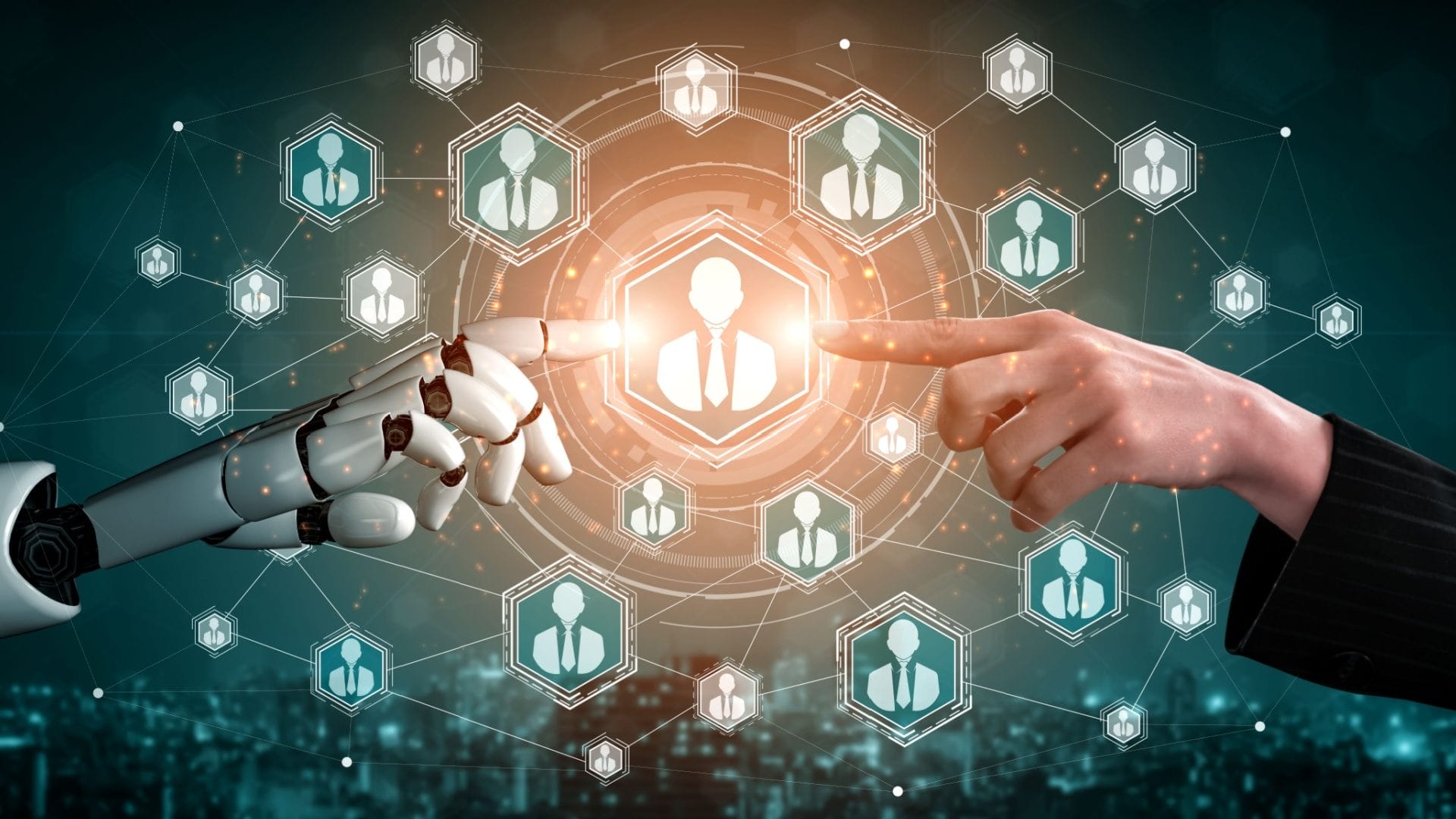 HR e AI concept