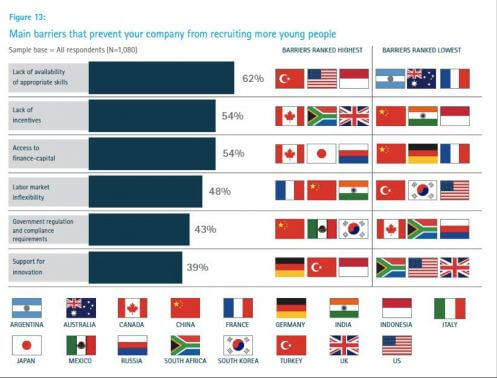 Fonte: Accenture e G20 Young Entrepreneurs’ Alliance (G20 YEA), ''The promise of digital entrepreneurs: creating 10 million youth jobs in the G20 countries''
