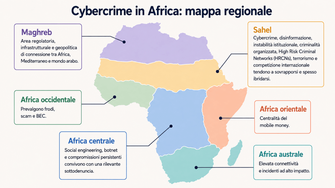 Africa; cybercrime; cybersecurity; MUAI; minacce ibride