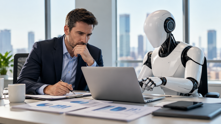 Collaborazione tra uomo e robot in ufficio