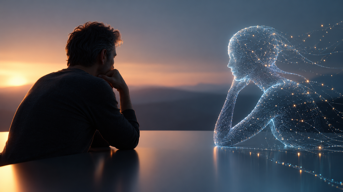 Connessione tra uomo e intelligenza artificiale